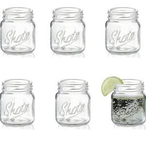 Set of 6 mason jar shot glasses